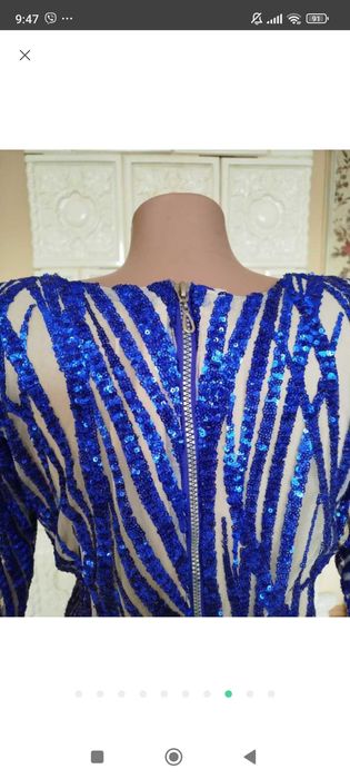 Шикарна вечірня сукня розшита паєтками