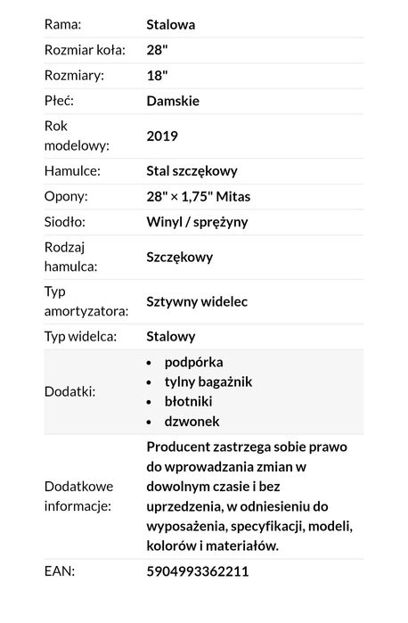 Rower miejski ---pistacja