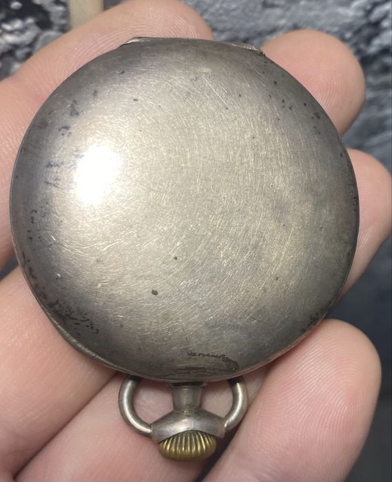 Кишеньковий годинник Omega срібний  (Швейцарія), оригінал