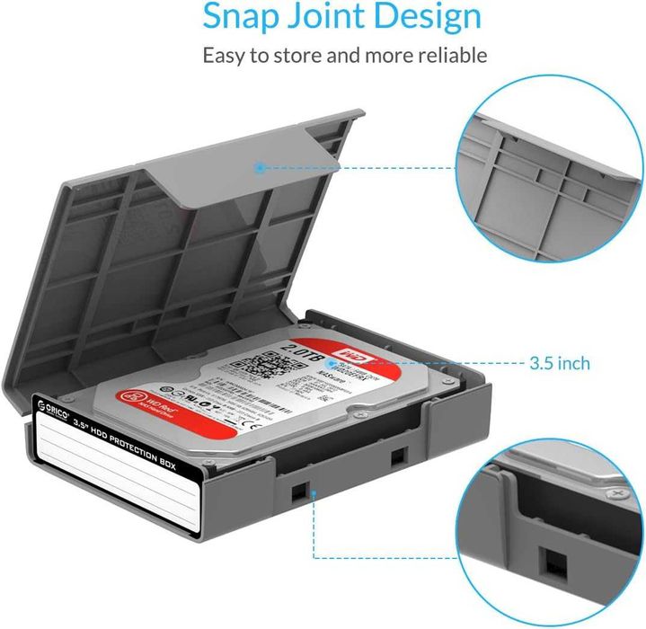 caixas protetoras para discos 3.5'' ORICO PHP35