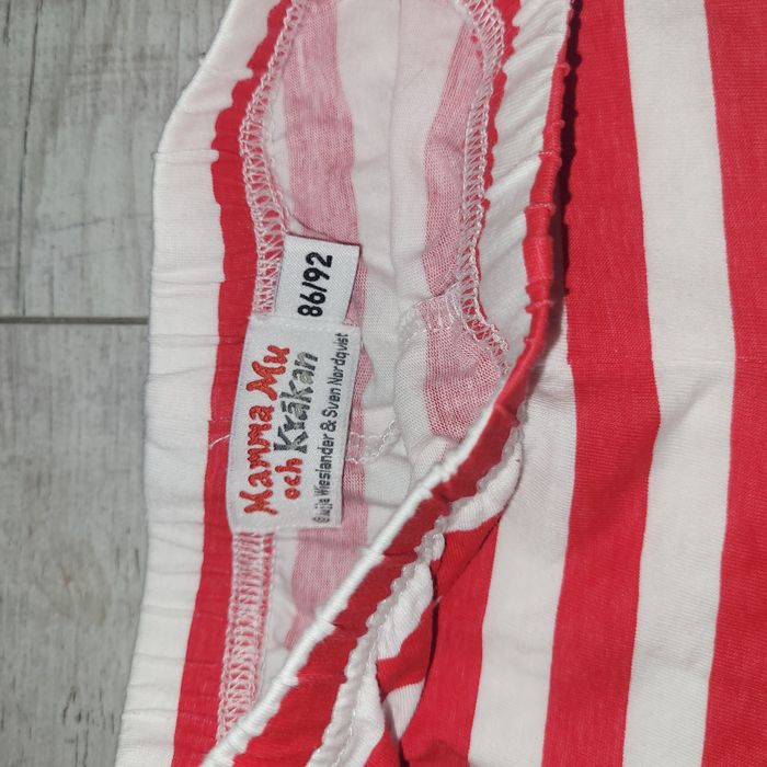 Spodenki w paski biało-czerwone, pirat, strój 86-92 cm, Elf, pomocnik
