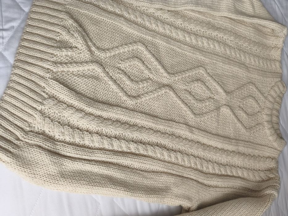 Sweter męskie 50% wełna jak nowy warkocze M