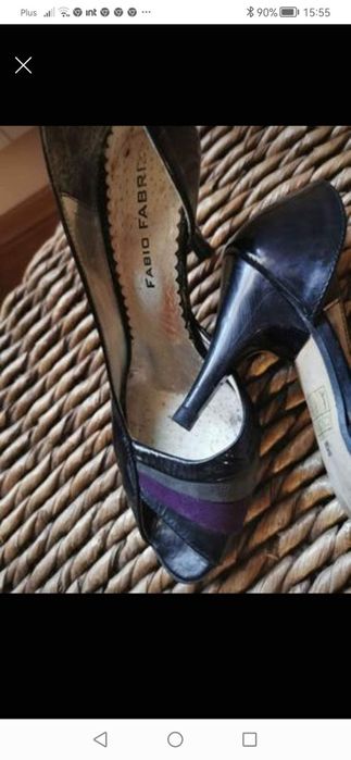 Buty szpilki bez palcy skóra Fabio Fabrizi rozm 35