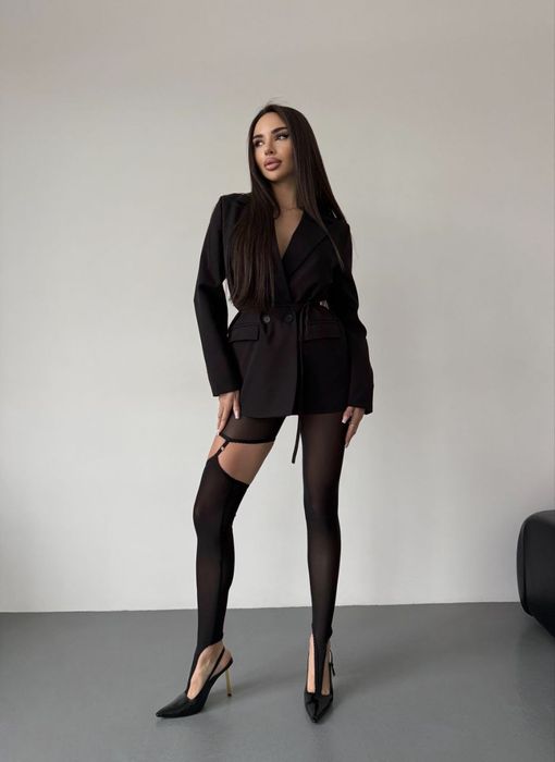 Лосини Панчохи Штріпка Сітка Чорний Аліканте