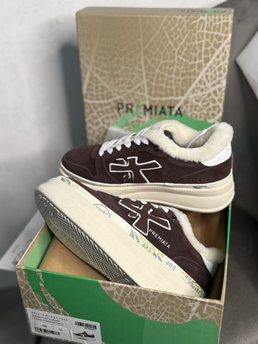 Кеди кросівки преміата жіночі premiata з хутром зимові кеди