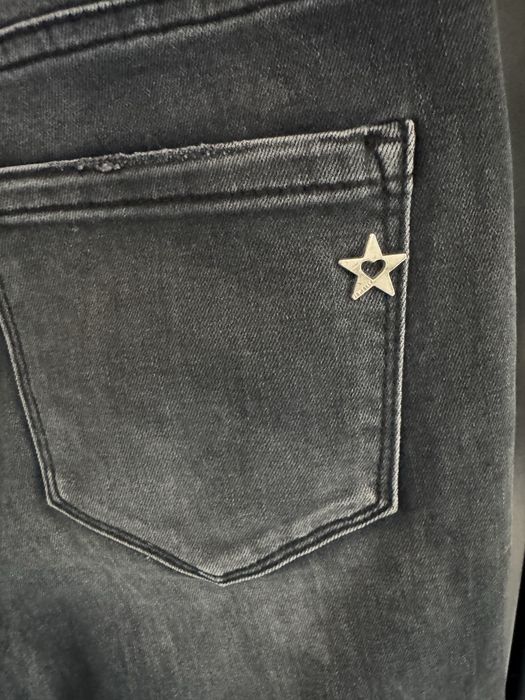 Jeansy rurki ciemne szare 40