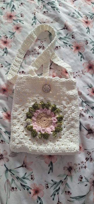 Bolsa square  croche