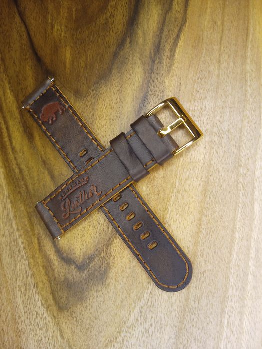 Skórzany pasek zegarka handmade