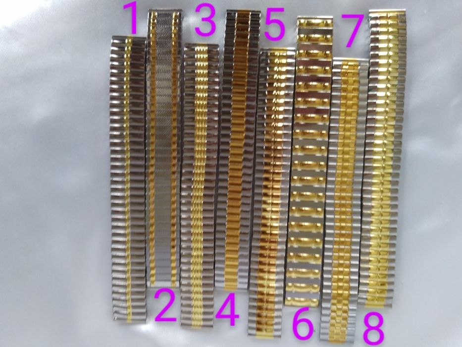 Браслет-Резинка 18 мм из нержавеющей стали комбинированный, двухцветны