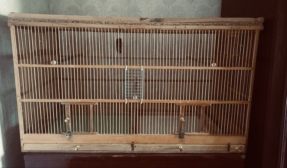 Клетка для птиц бамбуковая(ручная работа)