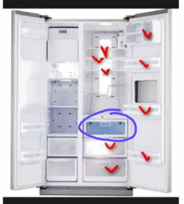 Разбираю холодильник SAMSUNG RSJ1KERS.