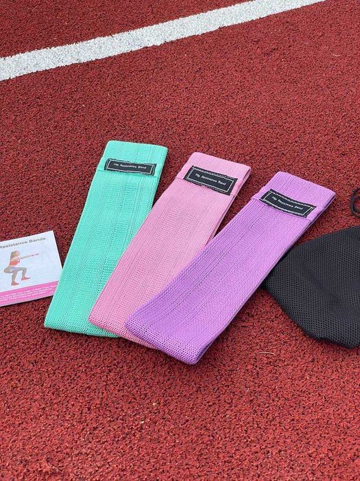 Тканевые резинки, фитнес резинки, Комплект 3 штуки, есть Опт !