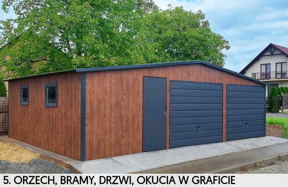 Garaż blaszany 3x5 4x6 5x6 6x6 8x6 9x5 Montaż GRATIS