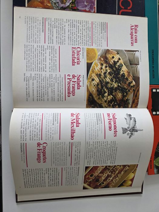 livros vintage da coleção "Culinária" da "Enciclopédia da Mulher"