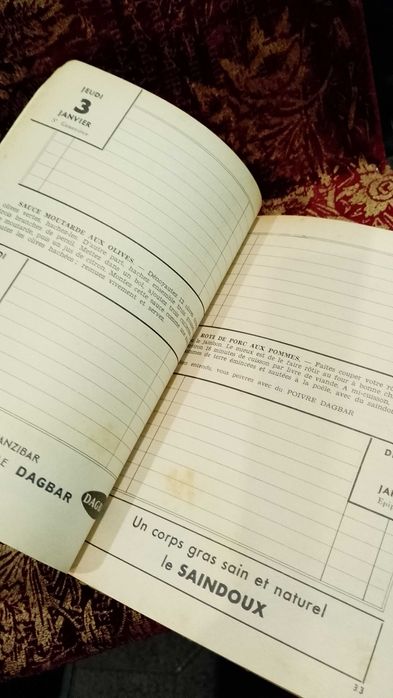 Agenda 1963 De la Boucherie Française