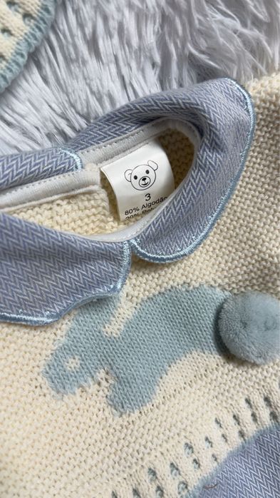 Fofo/macacão de bebé de malha 3m NOVO