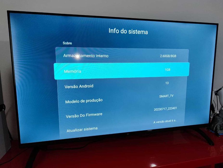 Smart TV 43" LED televisão WIFI hdmi usb Android youtube Como nova