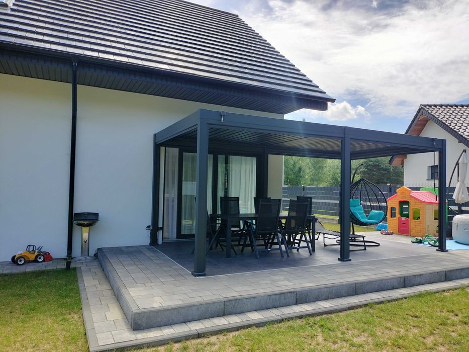 Pergola Ogrodowa Aluminiowa 4x6 Zadaszenie Tarasu Ręczna Cała Polska