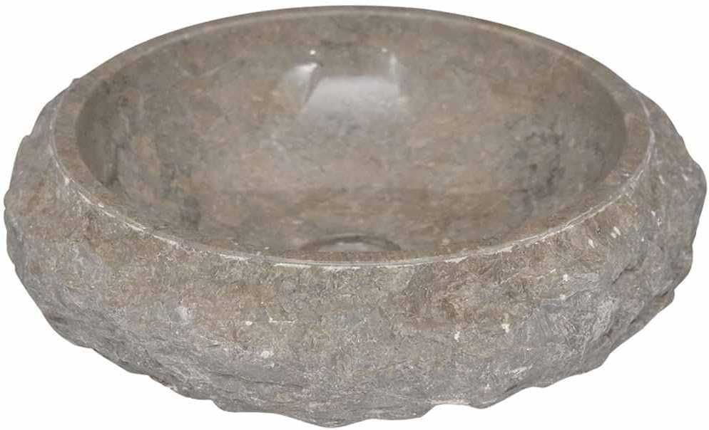 Lavatório de mármore rústico cinzento