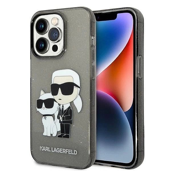 Etui Karl Lagerfeld Glitter Karl&Choupette na iPhone 14 Pro Max - czar