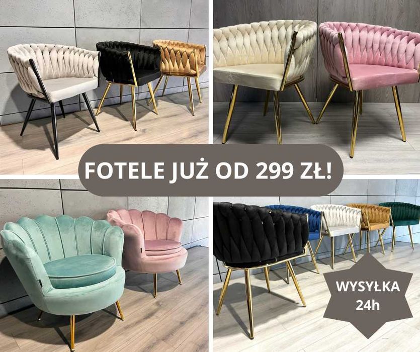 fotele i krzesła plecione do salonu jadalni tapicerowane marki Lugano