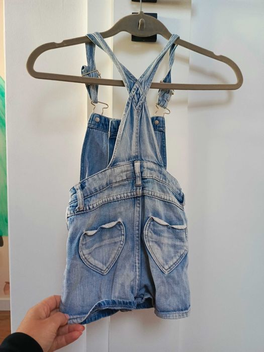 Spodenki ogrodniczki jeansowe h&m