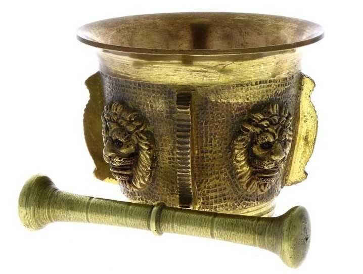 Grande almofariz em bronze