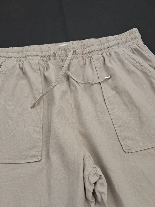 Spodnie lniane bojówki 46 3xl