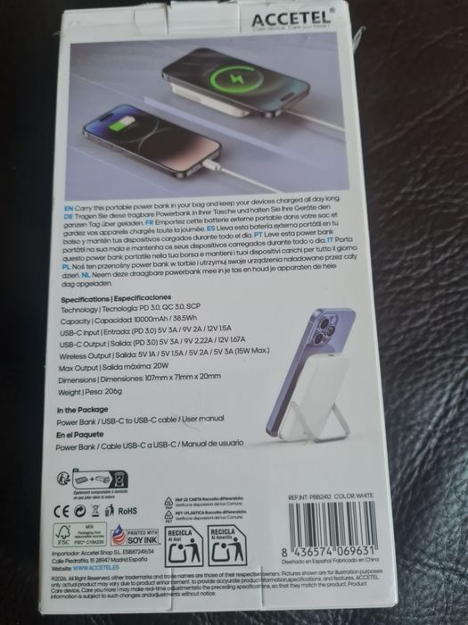 Powerbank wireless  novo 10 000mAh