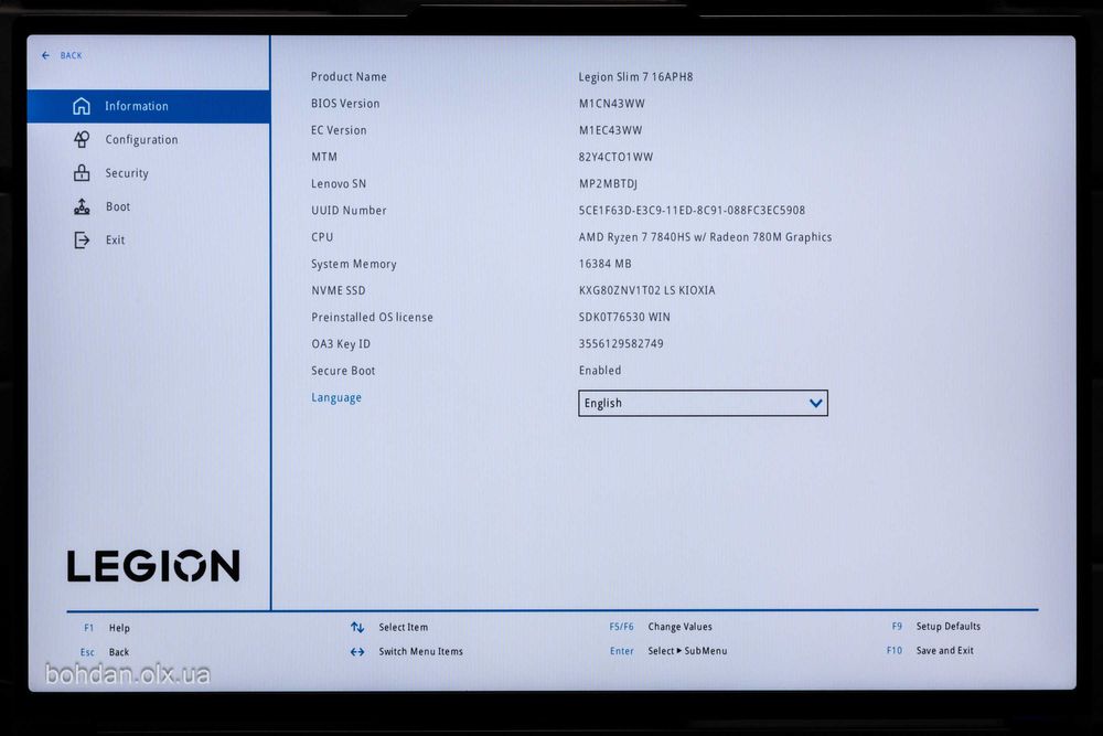 Lenovo Legion Slim 7 16APH8 7840HS 3.2K-165Hz RTX 4060 16GB 1TB W11H