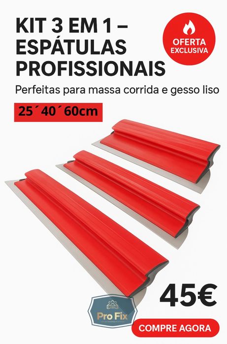 Conjuto de 3 espatulas