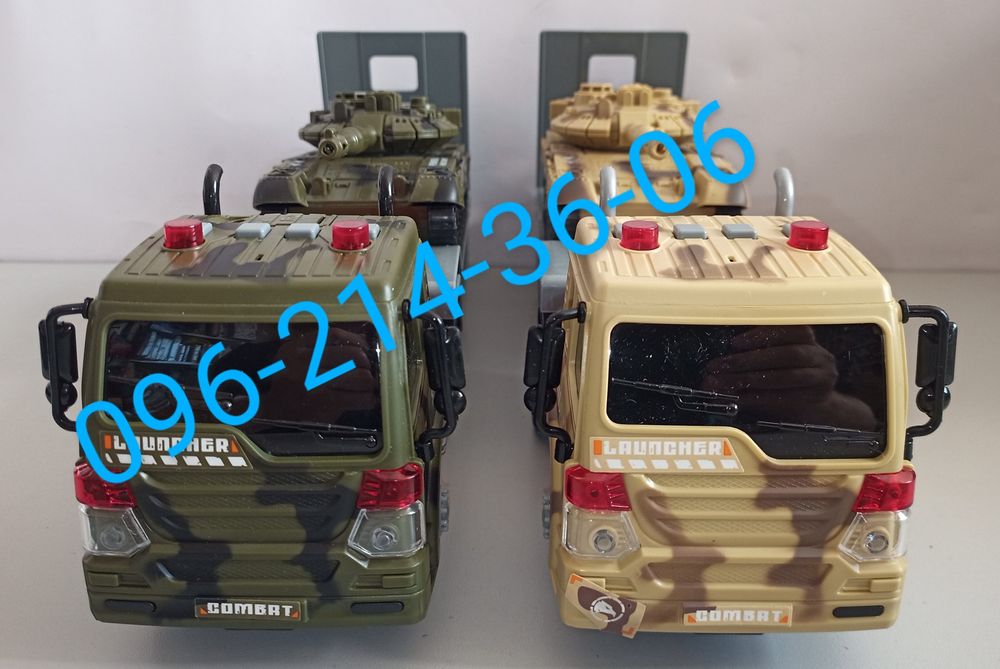 Трейлер Танковый тягач с танком. Звук, свет.