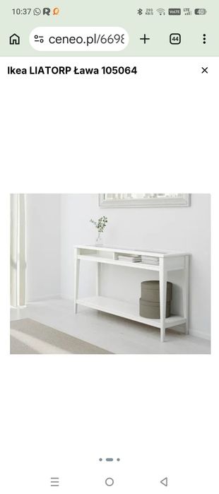 Konsola  biała Ikea Liatrop