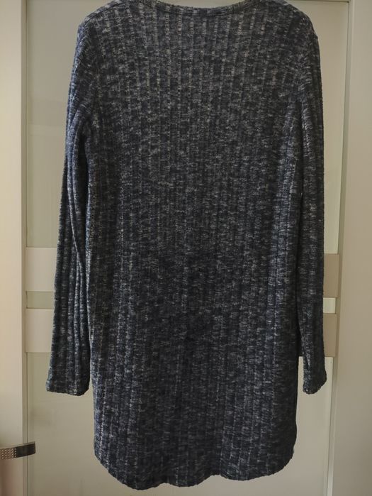 Granatowy sweter damski kardigan narzutka r.S