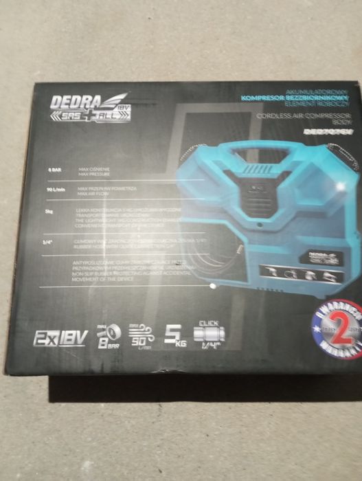 Kompresor sprężarka akumulatorowy Dedra pompka