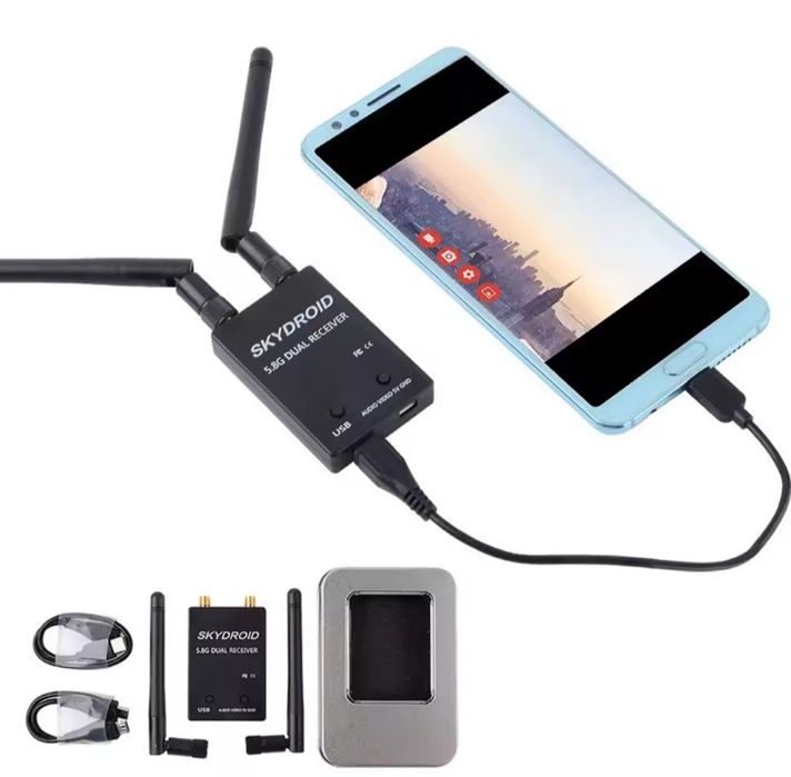 FPV Відеоприймач Skydroid OTG на две антены 5.8ГГц для телефону, планш