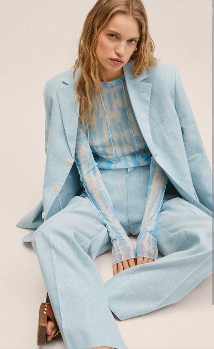 Піджак Mango льон oversize
