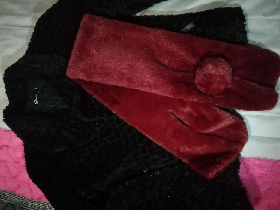 Casaco preto de pêlo