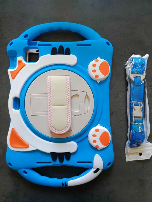 Etui Case do iPad Air 4/5 10,9  Pro 11 Niebieskie z motywem kota