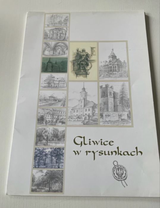 Gliwice w rysunkach - W. Zieliński | Album 20 luźnych kart grafik A4 Architektura stan bdb