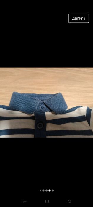 Rampers kopertowy body pizama 62