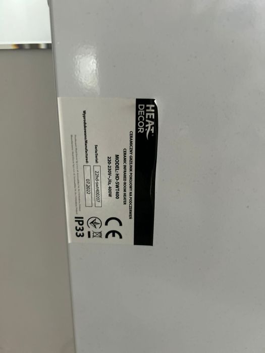 Panel grzewczy na podczerwień. Heat Decor, 1000w