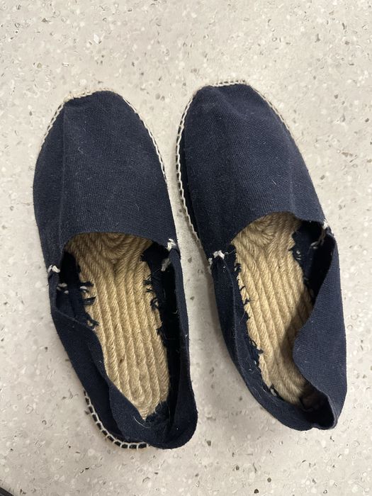 espadryle, granatowe, płócienne