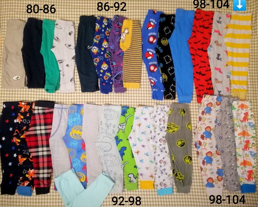 Піжами для хлопчиків. Штани. Р 80-86 до 140