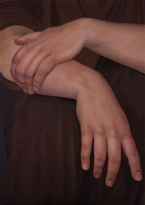 Obraz 50x70 olejny dłonie
