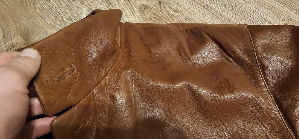 Trapper skórzana kurtka męska rozmiar XL wymiary na zdjęciach