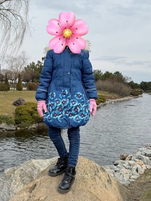 Lenne лене зимнее пальто куртка для девочки 128 +6