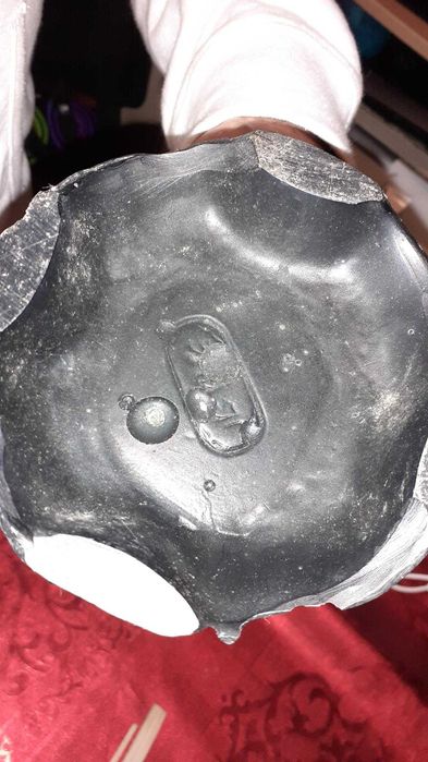 Corno decoração trabalhado, imitação marfim