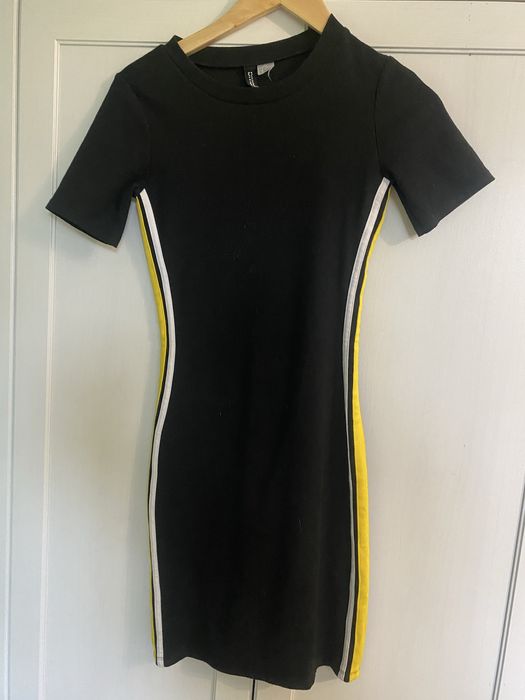 Sukienka dopasowana z lampasami H&M 36 S