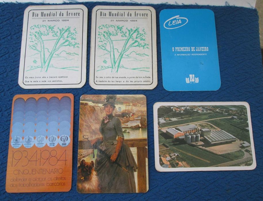 Calendários diversos 1979 a 1984 (várias fotos) Ler descrição